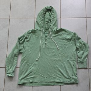 Aerie Oversized Beach Pullover Hoodie Green Size Medium Lightweight Terry
